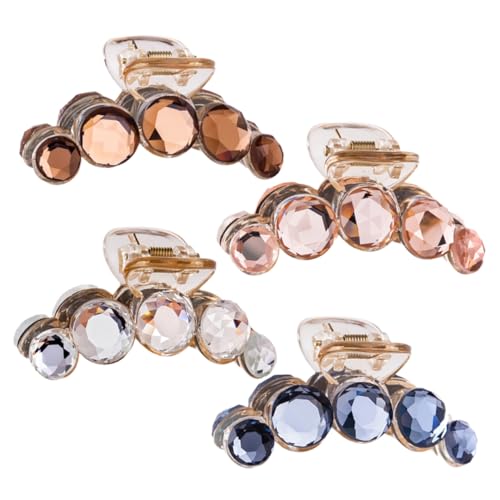 PartyKindom 4 Stück Haarnadel Aus Kristall Zubehör Clip Bobby Haarspangen Im Dekadenten Stil Strass-haarnadel Haarstifte Dekorativ Strass-haarspangen Für Frauen Haarnadeln Für Brötchen von PartyKindom