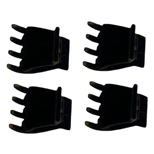 PartyKindom 4 Stück Kleine Haarklammern Kleiner Klaue Haarclips Velour Klemmen für Damen Haarschmuck für Frisuren Rutschfeste Haarspangen von PartyKindom