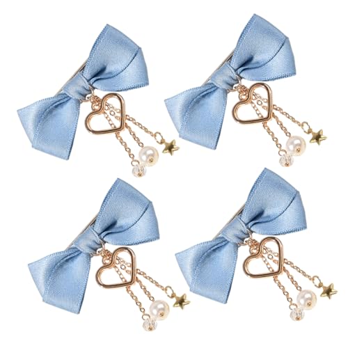 PartyKindom 4 Stück Haarschleifen Clips Teilig mit Quasten Haarspangen für Damen und Süßes Design Hautfreundliches Material für Verschiedene Frisuren und Outfits Farben von PartyKindom