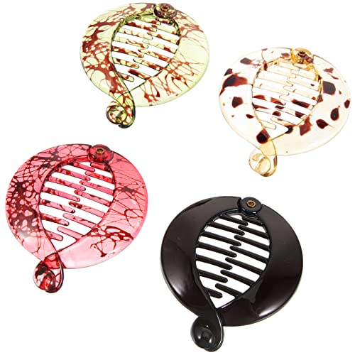 PartyKindom 4 Stück Haarspangen Haarschmuck Französische Bananen Haarspangen Für Damen Dehnbare Bananen Für Dickes Haar Pferdeschwanz Clip Lockiges Haar Produkte Aus von PartyKindom