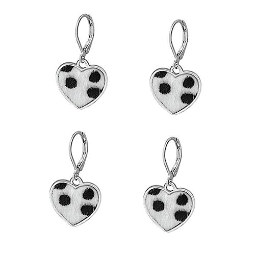 PartyKindom 4 Stück Mädchen Ohrringe Herzform Accessoires für Besondere Anlässe und Alltag Langlebigem und Sicherem Legierungsmaterial von PartyKindom