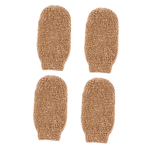 PartyKindom 4 Stück Peeling Handschuhe Für Körperpeeling Duschhandschuhe Badehandschuhe Aus Jute Weich Und Hautschonend Für Männer Und Frauen Für Körperreinigung von PartyKindom