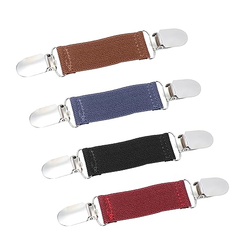 PartyKindom 4 Stück Teiliges Cardigan Clips Langlebiger Strickjackenhalter für Damen Vielseitig für Pullover Schals und Kleider Schwarz Marineblau Weinrot und Braun und von PartyKindom