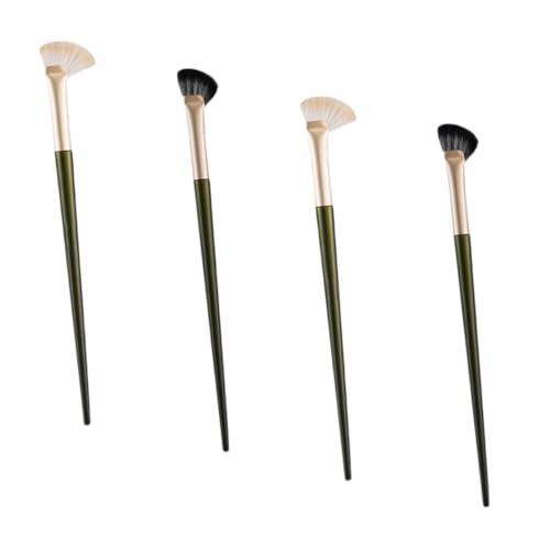 PartyKindom 4 Stück Teiliges Kosmetisches Konturpinsel für Nase Abgeschrägte Form Weiche Synthetische Haare Vielseitig für Puder und Foundation für Präzises Make Up bei Frauen und Profis von PartyKindom