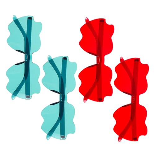 PartyKindom 4 Stück Teiliges Party Sonnenbrillen Randlose Stylische Apfel Form Farbige Brillen für Damen UV Schutz Langlebig Modisch für Urlaub Fotos Alltag Rot und Grün PartyKindom 4 Stück Teiliges Party Sonnenbrillen Randlose Stylische Apfel Form Farbige Brillen für Damen UV Schutz Langlebig Modisch für Urlaub Fotos Alltag Rot und Grün von PartyKindom