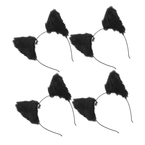 PartyKindom 4stücke Pelzige Ohr-stirnbänder Tierhaarreifen Aus Plüsch Fuchs-ohren Design Cosplay-kopfbedeckung Party-zubehör Für Mädchen von PartyKindom