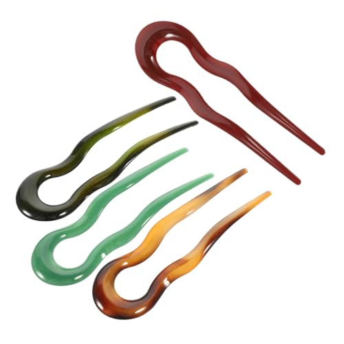 PartyKindom 4 Stück U förmige Haarnadeln Große Retro Haarnadeln für Dutt Fester Sitz Minimalistisches Glänzendes Design Asiatische Haaraccessoires für Damen und Besondere Anlässe von PartyKindom