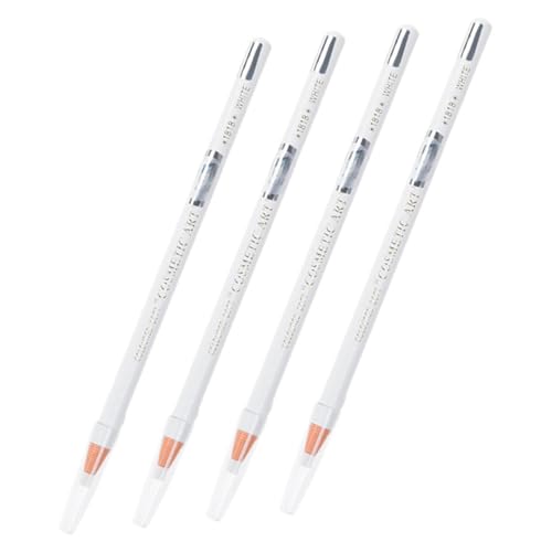 PartyKindom 4 Stück Weißer Augenbrauenstift Wasserfester und Schweißfester Augenbrauenpinsel für Natürliche und Definierte Brauen Einfach Aufzutragen Detailarbeit und Langanhaltendes Make Up von PartyKindom