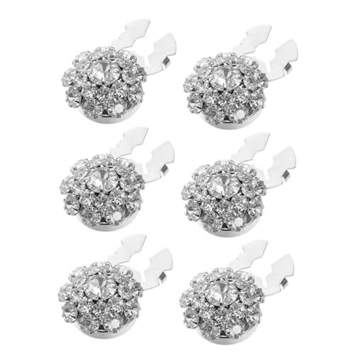 PartyKindom 4 Stücke Teiliges Strass Knopf Abdeckset Abnehmbare Clip Designs für Damenblusen Schmuckknöpfe zur Kleidungdekoration Praktische Knopfclip Accessoires für Hemden und Jacken von PartyKindom