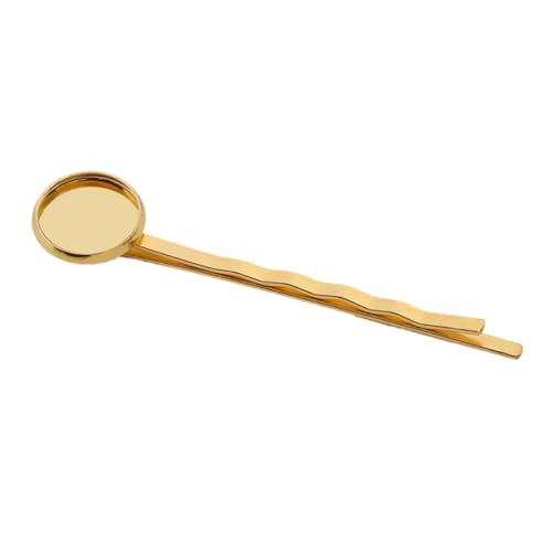 PartyKindom 40Stücke DIY Haarspangen Bobby Pins mit Runder Basisplatte für Kreative Frisuren Zufällige Farben Zubehör für Hochsteckfrisuren Vintage Looks von PartyKindom