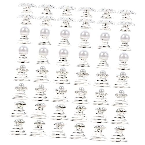 PartyKindom 48stücke Braut Haarspangen Mit Perlen Spiral Haarnadeln Hochzeits Haarschmuck Für Dutt Und Zöpfe Leicht Robust Und Stilvoll Für Elegante Frisuren Und Besonderen Anlässe von PartyKindom