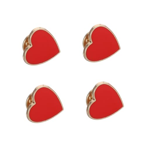 PartyKindom 4stücke Teiliges Liebe Herz Broschen Für Damen Valentinstag Anstecknadel Für Kleidung Taschen Schals Und Hüte Stilvolle Modische Alloy Broschen in Rot Für Jede Gelegenheit von PartyKindom