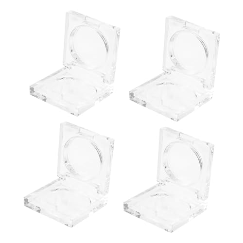 PartyKindom 4Stücke Kompakte Leere Kosmetikbehälter Transparente Blush Box für DIY Lidschatten Highlighter Tragbar Praktisch für Unterwegs Make Up von PartyKindom