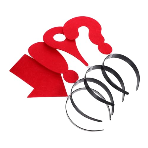 PartyKindom 4stücke Haarreifen Mit Ausrufezeichen Und Fragezeichen Elastische Haarbänder Für Karneval Mottoparty Und Festtagsaccessoires Für Frauen von PartyKindom