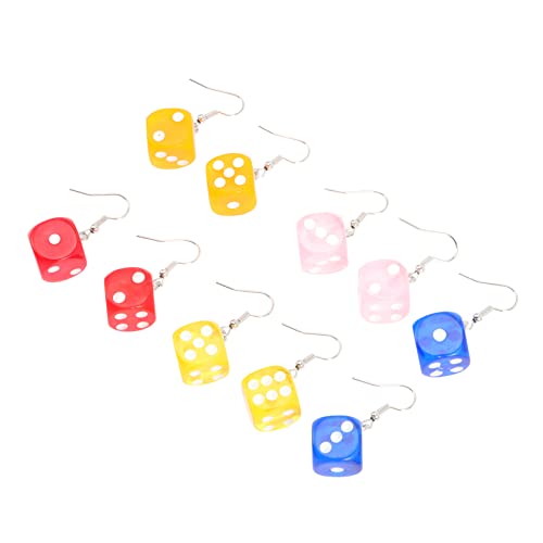 PartyKindom 5paare Kubische Ohrhänger Für Damen Hängeohrringe Aus Ohrschmuck Mit Würfelanhänger Geometrischer Schmuck Für Frauen Ohrringe Für Alltag Und Feiern von PartyKindom