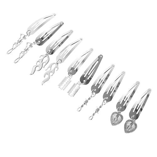 PartyKindom Gothic Haarspangen 5 Stück Metall Druckknopf Haarnadel für Mädchen Vintage Haarschmuck für Halloween Cosplay und Partys von PartyKindom