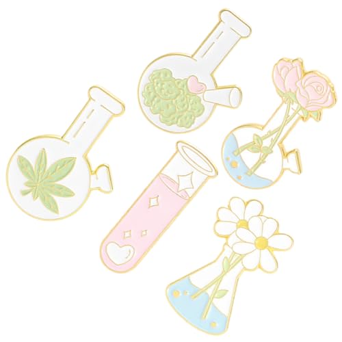 PartyKindom 5 Stck Cartoon Becher Broschen Anstecker Lapel Badge Wissenschaftsflasche Pin für Kleidung Rucksäcke Taschen Accessoires Modisch und Langlebig von PartyKindom