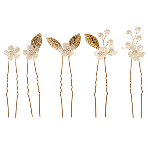 PartyKindom 5 Stück Braut Haarspangen mit Blumen Design Hochzeits Haarnadeln für Damen Eleganter Haarschmuck für Braut Brautjungfern und Hochzeitsfeiern von PartyKindom
