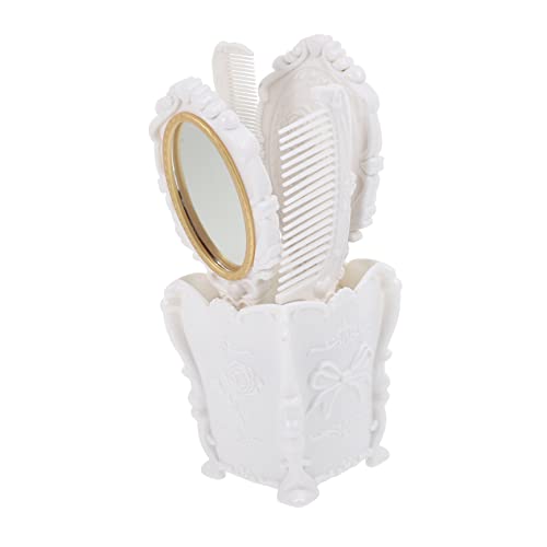 PartyKindom 5 Stück Schmink spiegel Set runde haarbürste Haarbürstenkamm Styling Salonzubehör dekorativ Anzüge Haarbürsten-Set Haarbürstenhalter-Organizer Haarkamm Vintage-Bürsten Plastik Weiß PartyKindom 5 Stück Schmink spiegel Set runde haarbürste Haarbürstenkamm Styling Salonzubehör dekorativ Anzüge Haarbürsten-Set Haarbürstenhalter-Organizer Haarkamm Vintage-Bürsten Plastik Weiß von PartyKindom