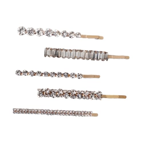 PartyKindom 5 Stück Strass Haarnadeln Für Damen Funkelnde Haarspangen Aus Zinklegierung Geometrisches Design in Gold Für Hochzeiten Und Partys Vielseitige Haaraccessoires Für Jeden Anlass von PartyKindom