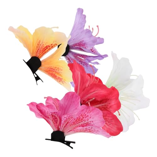 PartyKindom 5 Stück Teiliges Blumen Haarklammern für Frauen Leichte und Bequeme Haarschmuck mit Realistischen Kunstblumen für Hochzeiten Partys und Täglichen Gebrauch Boho Stil Haarnadeln von PartyKindom