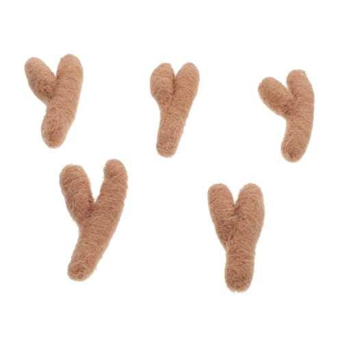 PartyKindom 5 Stück Teiliges DIY Weihnachts Haarspangen mit Filz Rentier Geweihen Handgefertigte Weihnachtsbaumanhänger Vielseitige Bastelmaterialien für Haar und Festdeko Geeignet für von PartyKindom