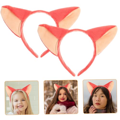 PartyKindom 5 Stück Teiliges Fuchsohren Haarband Niedliches Tierohren Stirnband für Party Cosplay Geburtstagsfeier und Bühnenauftritte Haarschmuck Accessoire für Mädchen von PartyKindom
