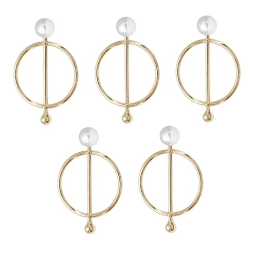 PartyKindom 5 Stück Teiliges Goldene Schalclips Silkschalhalter Perlenbroschen für Damen Vielseitiger Halteclip zur Dekoration und Fixierung von Tüchern und Kleidungsstücken von PartyKindom