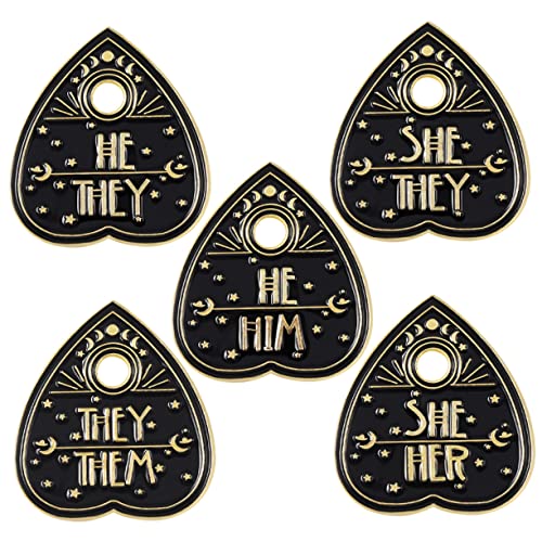 PartyKindom 5 Stück Teiliges Herz Broschen mit Englischen Buchstaben Dekorative Anstecknadeln für Kleidung Rucksack Hut und Schal Stilvolle Ästhetische Pins für Damen und Herren von PartyKindom