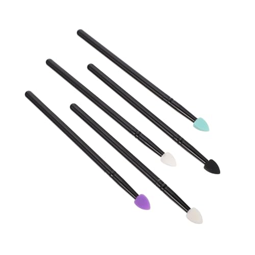 PartyKindom 5stücke Silikon Lidschattenpinselset Professionelle Make-up Nase Schattenpinsel Mit Langer Griff Für Glitzer Und Creme-lidschatten Zuhause Reisen Partys Hotels von PartyKindom