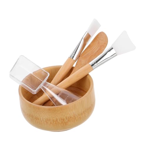 PartyKindom 5 Stück Teiliges Spa Bowl Set mit Rührschüssel Spatel Löffel und Pinsel für DIY Gesichtsmaske Hautfreundlich Nachhaltig Tragbar für Beauty Behandlungen und Maskenmischung von PartyKindom
