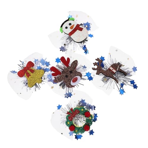 PartyKindom 5 Stück Teiliges Weihnachts haarspangen Niedlichen Dekorativen Haarnadeln Festlicher Haarschmuck für Mädchen und Geeignet für Weihnachtsfeiern Partys und Festliche Anlässe von PartyKindom