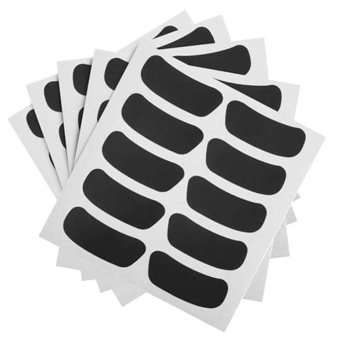 PartyKindom 50 Blatt Sportliche Augenaufkleber Atmungsaktive Fan Sticker für Sportveranstaltungen Selbst Beschreibbare Aufkleber für Fußball Baseball und Hockey Schwarz von PartyKindom