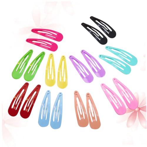 PartyKindom 50 Stück Bunte Haarklammern für Mädchen Farbenfrohe Metall Haarspangen Schnapp haarclips in Verschiedenen Candy farben für Alltag Zufällige Farbe Zufällige Farbe von PartyKindom