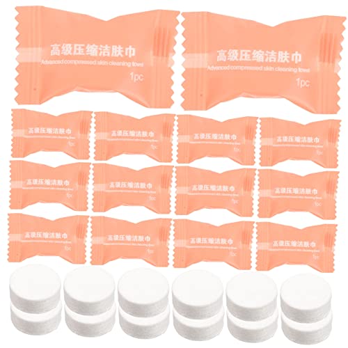 PartyKindom 50 Stück Einweg Komprimierte Handtücher Tragbare Reinigungstücher für Reisen Outdoor und Haushalt Praktische Tuch Tabletten im Einzelnen Verpackt Rosa von PartyKindom