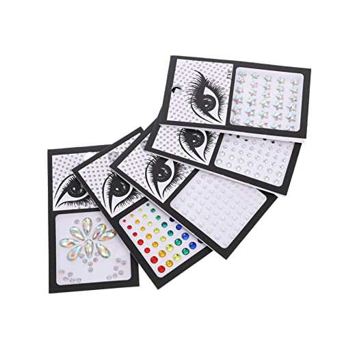 PartyKindom 5blätter Make-up Edelsteine Gesicht Juwelen Augen Make-up Strass Aufkleber Leistung Für Verschiedene Anlässe Wie Weihnachts Und Halloween-feste Karneval Konzerte Partys Aufführunge von PartyKindom