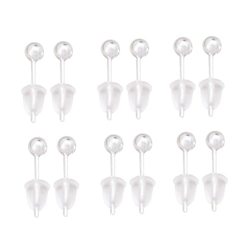 PartyKindom 6 Paare Ohrstecker Rund Perlen Ohrschmuck Set Leicht Korrosionsbeständig Schmuck für Damen und Mädchen Geschenkidee von PartyKindom