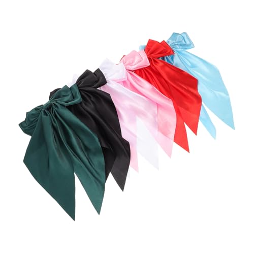 PartyKindom 6 Stück Große Haarschleifen Farbvielfalt Stilvolle Haarklammern mit Schleifen Design für Damen Vielseitiger bei Pferdeschwanz Dutt und Offenem Haar Frisur Accessoires von PartyKindom