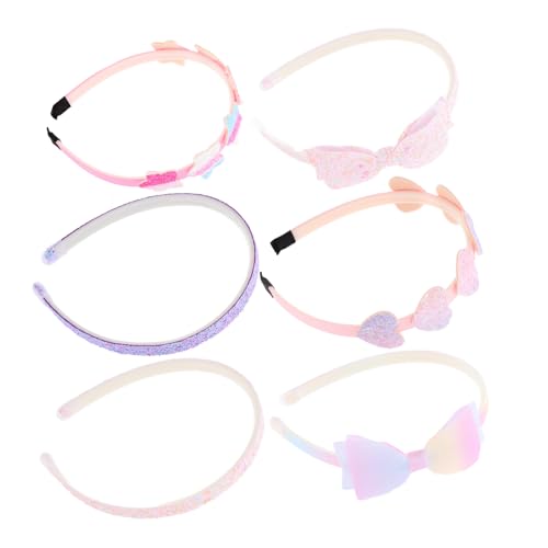 PartyKindom 6 Stück Haarbänder für Mädchen Glitzernde Haarschmuck Accessoires mit Zähnen für Partys Kostüme und Täglichen Gebrauch Farbenfrohe Designs von PartyKindom