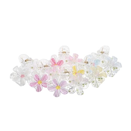 PartyKindom 6 Stück Kreative Krallenclips für Damen für Dickes Haar Tragbar für Strandpartys und Täglichen Gebrauch Frischen Farben Gelb Rosa von PartyKindom