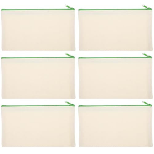 PartyKindom 6 Stück Leerer Canvas Stiftetui Multifunktionale Aufbewahrungstasche für Stifte Kosmetik und Kleinteile für Schule Büro und Reisen Zipper Pen Bag Zufällige Farbe PartyKindom 6 Stück Leerer Canvas Stiftetui Multifunktionale Aufbewahrungstasche für Stifte Kosmetik und Kleinteile für Schule Büro und Reisen Zipper Pen Bag Zufällige Farbe von PartyKindom