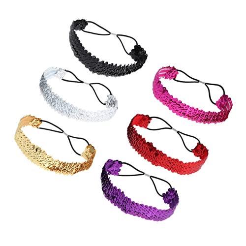PartyKindom 6stücke Pailletten Stirnbänder Für Und Mädchen Wende-accessoires Silber Und Für Partys Prom Und Besondere Anlässe von PartyKindom