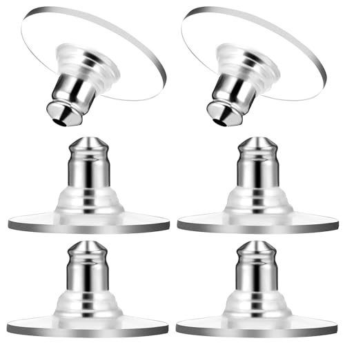 PartyKindom 6stücke Verschließbare Ohrringverschlüsse Ersatz Transparentes Silikon Ohrring-stopper -sicherheitsverschlüsse Für Ohrstecker -zubehör von PartyKindom
