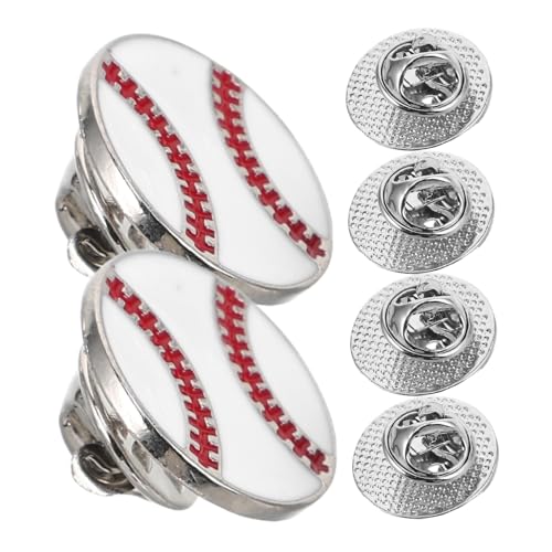 PartyKindom 6 Stück Teiliges Baseball Broschen für Mädchen Cartoon Anstecknadeln aus Zinklegierung Sichere Befestigung Vielseitige Strickjacken und Pullover Pins Sportliches Design für Fans von PartyKindom