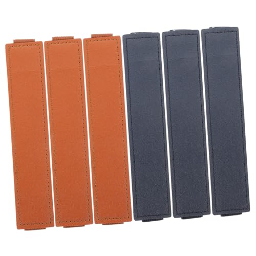 PartyKindom 6 Stück Teiliges Leder Stifthalter mit Elastischem Band Notizbuch Pen Loop für Tablet und Schreibgeräte Robuste und Flexible Pen Pouch Aufbewahrungstasche Geeignet für Schule und von PartyKindom