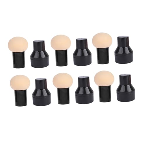 PartyKindom 6 Stück Teiliges Makeup Puff Pilzkopfform mit Griff Latexfreier Hautfarbener Beauty Schwamm für Foundation und Puder Waschbar Praktisch für Trockenes und Nasses Make Up für Frauen von PartyKindom
