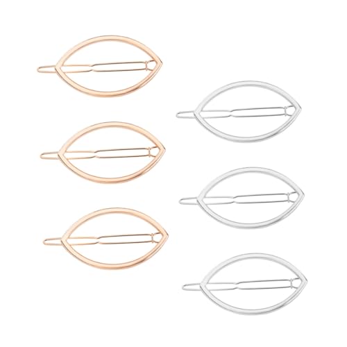 PartyKindom 6 Stück Teiliges Metall Haarspangen Geometrische Haarclips für Frauen Leicht und Vielseitig Geeignet für Party Geburtstag Hochzeit Haarschmuck in Gold und Silber von PartyKindom