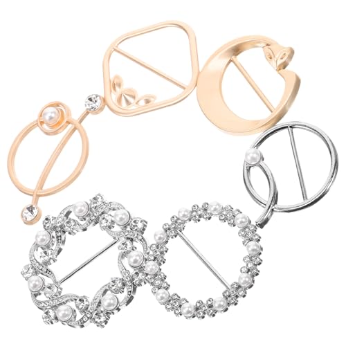PartyKindom 6 Stück Teiliges Schalring Clips mit Funkelnden Strasssteinen Verstellbare T Shirt und Hemd Kleider Schnallen Taillenfixierer für Damen Vielseitige Kleidungsgürtel von PartyKindom