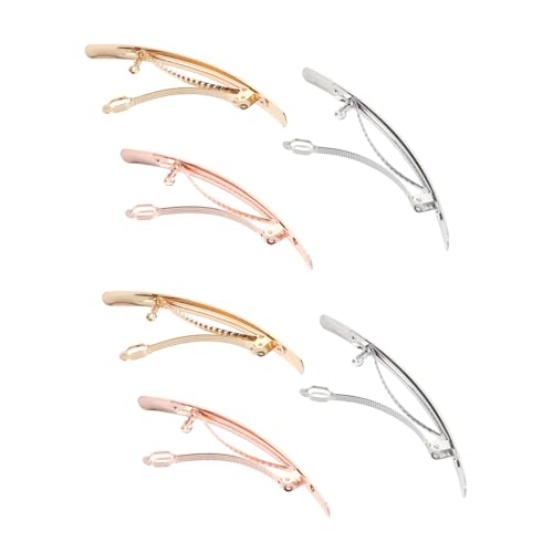 PartyKindom 6 Stück Teiliges Schlanker Haarspangen für Damen Glatte Oberfläche Langlebige Frühling Clips in Gold Silber und Roségold Haarschmuck Accessoires für Alltag und Besondere Anlässe von PartyKindom