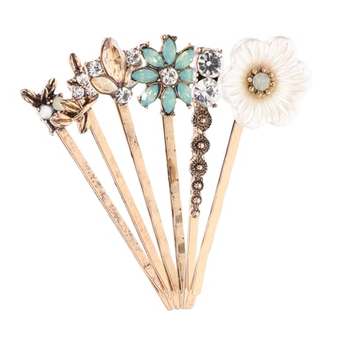 PartyKindom 6 Stück Teiliges Set Vintage Blumen Haarspangen Dekorative Haarklammern für Damen Langlebige und Leichte Haarschmuck Accessoires für Verschiedene Frisuren für Alltag und Besondere von PartyKindom
